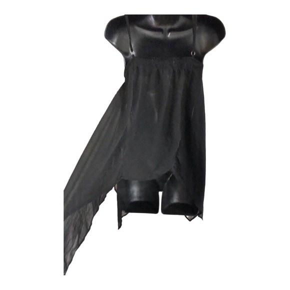 Steve Madden sheer asymmetrical hem‎ spaghetti strap flowy top size small new - Picture 4 of 13